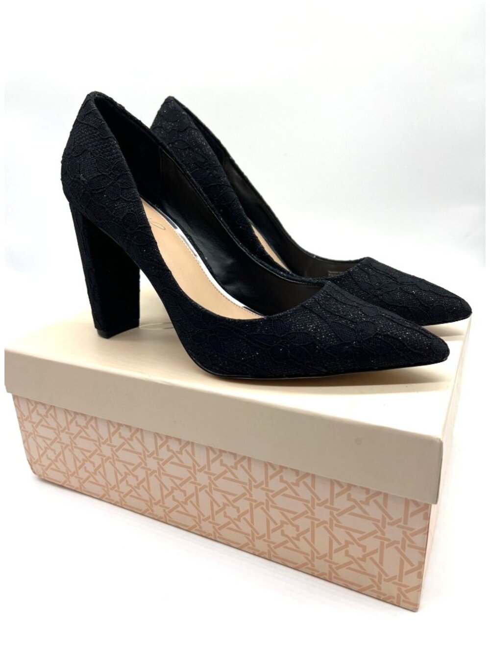 Jewel Badgley Mischka Women's RUMOR Shoe, Black Lace Size 9 NIB